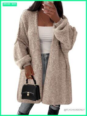 Oversized Long Cardigan Sweater for Women Fall Cozy Knit Layer